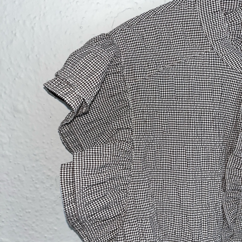 DKNY Women's Ruffle Sleeve Top - Gray - Picture 6 of 6
